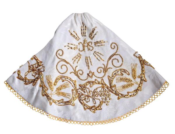 Antique magnificent chalice veil / velum, ciborium veil, 1920s