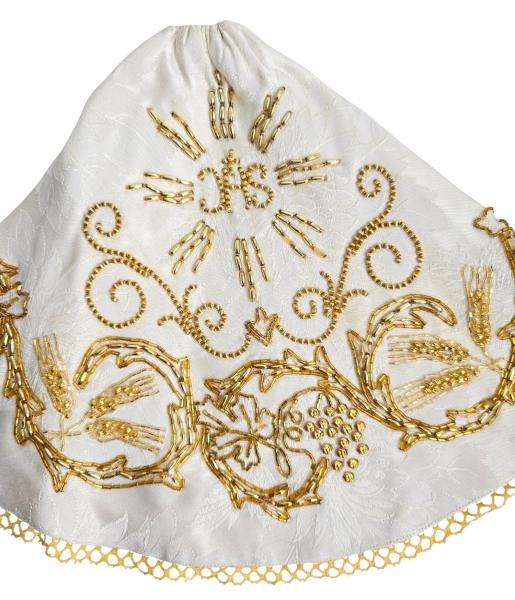 Antique magnificent chalice veil / velum, ciborium veil, 1920s