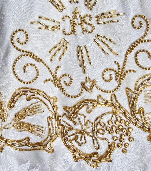 Antique magnificent chalice veil / velum, ciborium veil, 1920s