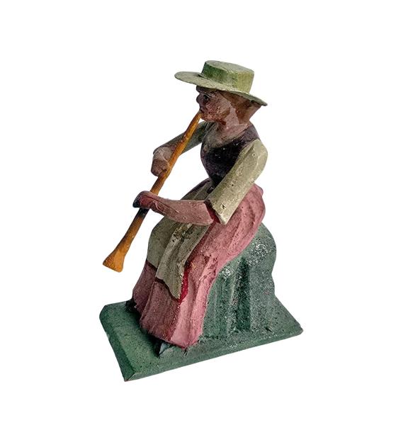 Antique grulich crib figurine, Shepherd, around 1900  (10 cm)