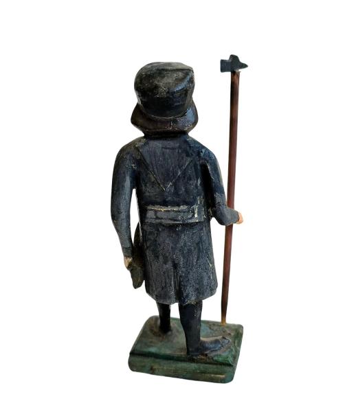 Antique grulich crib figurine, night watchman, around 1900 (10 cm)