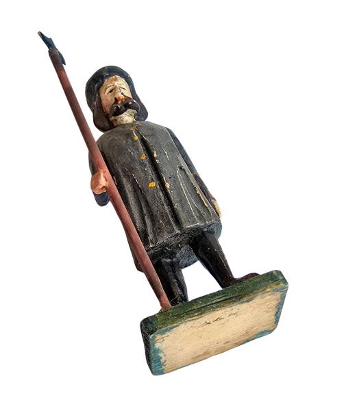 Antique grulich crib figurine, night watchman, around 1900 (10 cm)