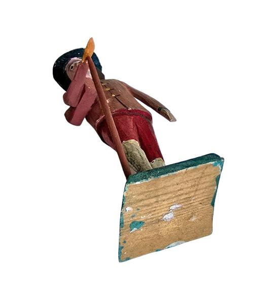 Antike Grulicher Krippenfigur / Gabenbringer mit Buch um 1900  (10 cm)