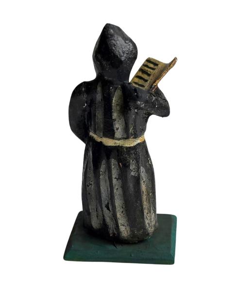 Antique grulich crib figurine, Monk with book, around 1900 (10 cm)