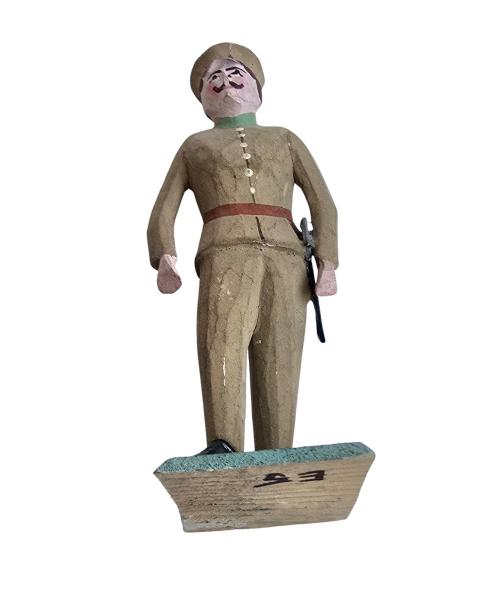 Antique grulich crib figurine, Soldier, around 1900  (10 cm)
