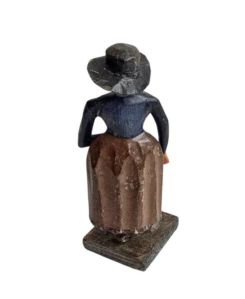 Antike Grulicher Krippenfigur / Bäuerin um 1900 (10 cm)