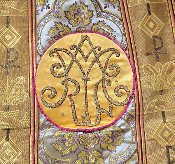 Antique chasuble, vestment, Ornat, Austria around 1900