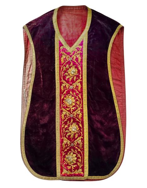Antique chasuble, vestment, Ornat, around 1900