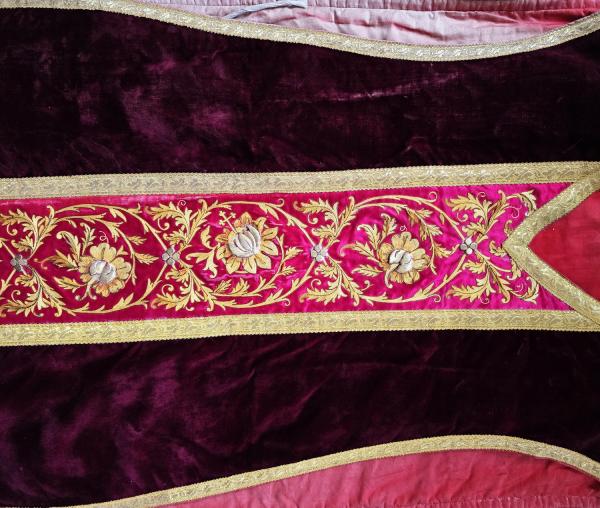 Antique chasuble, vestment, Ornat, around 1900