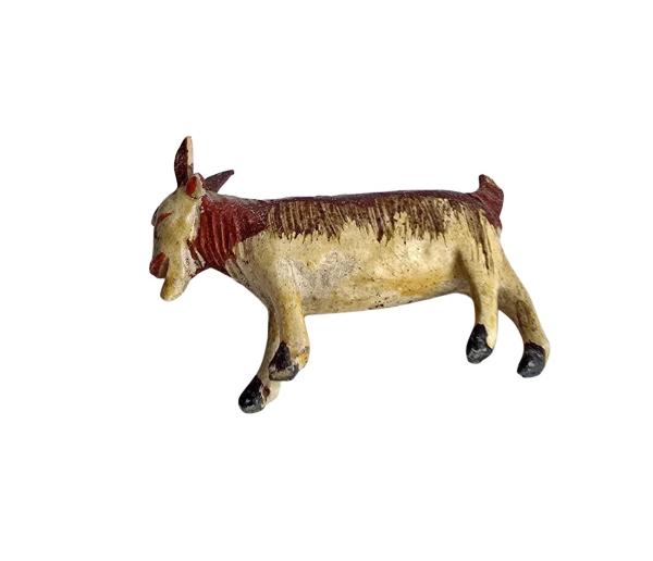 Antike Grulicher Krippenfigur / Ziege um 1900