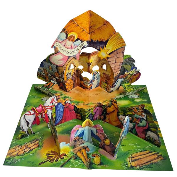 Cardboard Pop-up Nativity Scene around 70s
