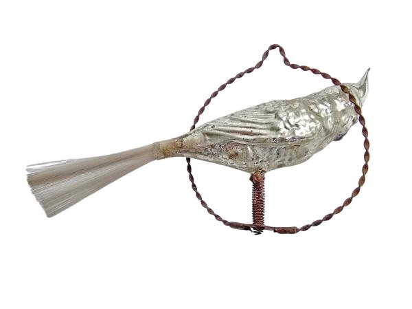 Antiker Christbaumschmuck, Lauscha Sittich im Ring um 1910