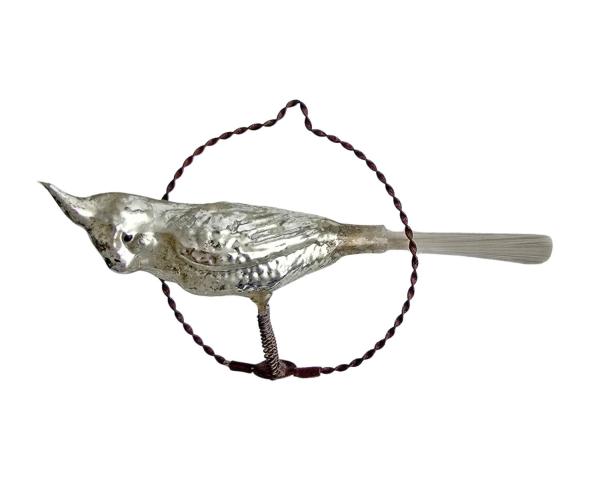 Antiker Christbaumschmuck, Lauscha Sittich im Ring um 1910