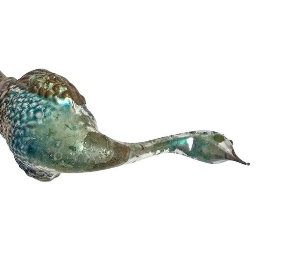 Antique Peacock / Bird on clip, Lauscha around 1920