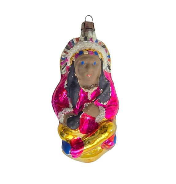 Antiker Christbaumschmuck, Indianer um 1950