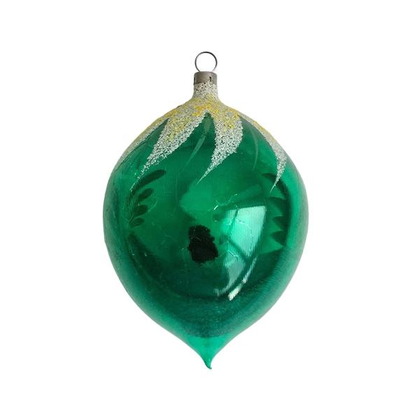 Antique Christmas tree decoration, indent diorama ball around 1950