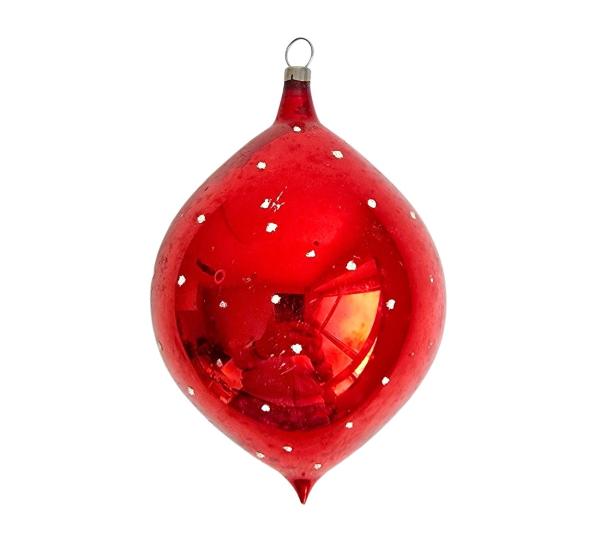 Antique Christmas tree decoration, indent diorama ball around 1950