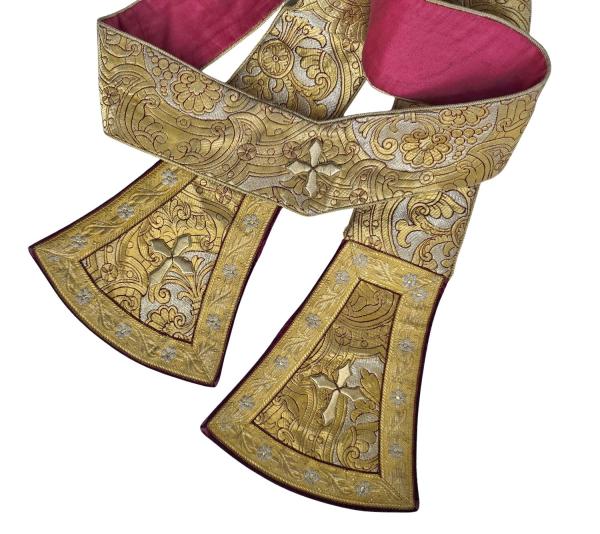 Golden cope - choir robe, chasuble, vespers robe, pluvial, vestments, dated 1897