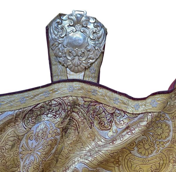 Golden cope - choir robe, chasuble, vespers robe, pluvial, vestments, dated 1897