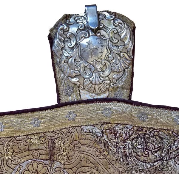 Golden cope - choir robe, chasuble, vespers robe, pluvial, vestments, dated 1897