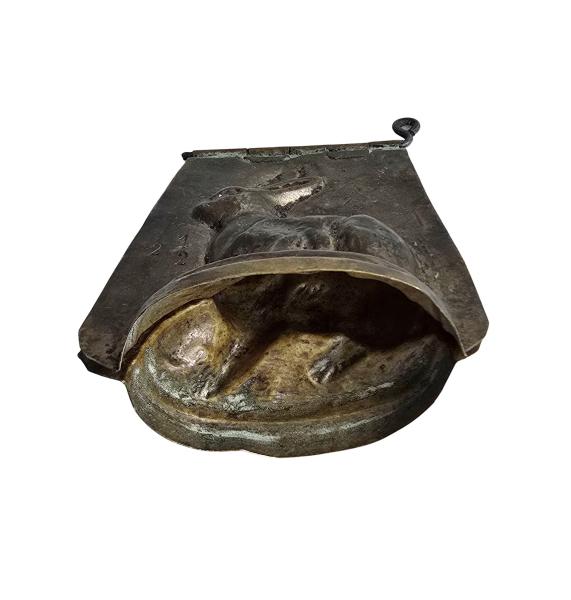 Antike Schokoladenform aus Kupfer, Hase / Osterhase, 19. Jahrhundert