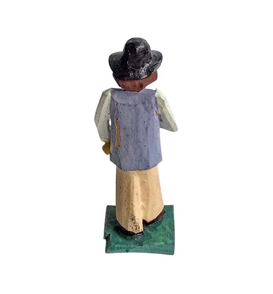 Antike Grulicher Krippenfigur / Musikant / Hirte um 1900 (7 cm)