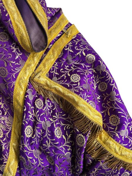 Lila Rauchmantel - Chormantel, Messgewand, Vespermantel, Pluviale, Ornat, um 1900