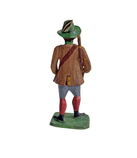 Antike Grulicher Krippenfigur / Jäger um 1900 (10 cm)