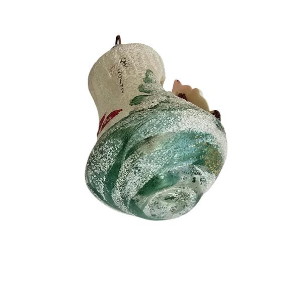 Antique Christmas tree decoration, diorama ball around 1950