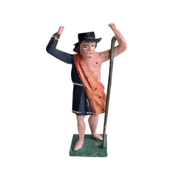 Antike Grulicher Krippenfigur / Hirte um 1920 (7 cm)