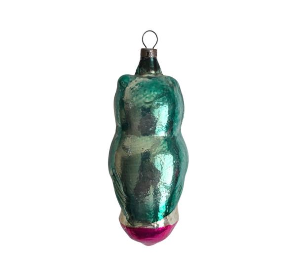 Antiker Christbaumschmuck, Eule, 50er Jahre