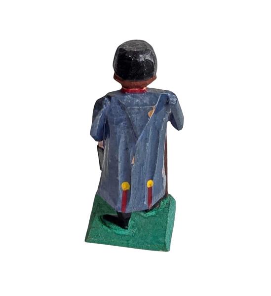 Antike Grulicher Krippenfigur / Nachtwächter um 1900 (7 cm)