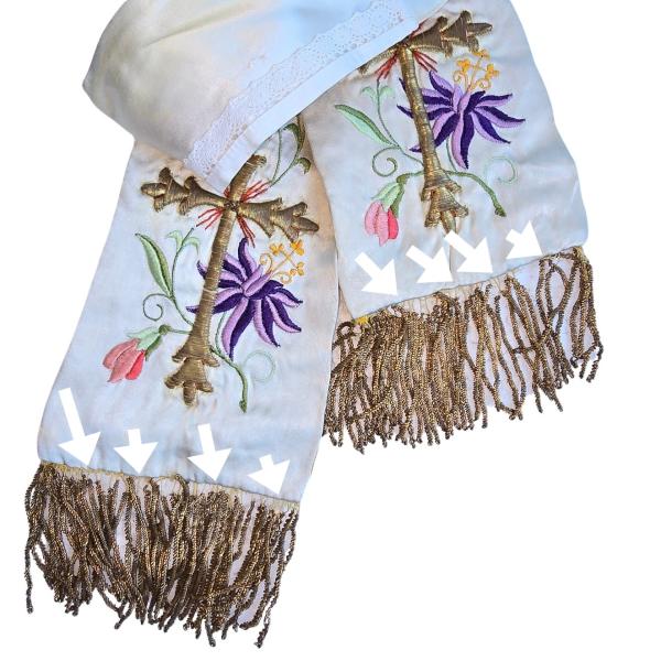 Antike Stola für Ornat, Messgewand, Vestment um 1900