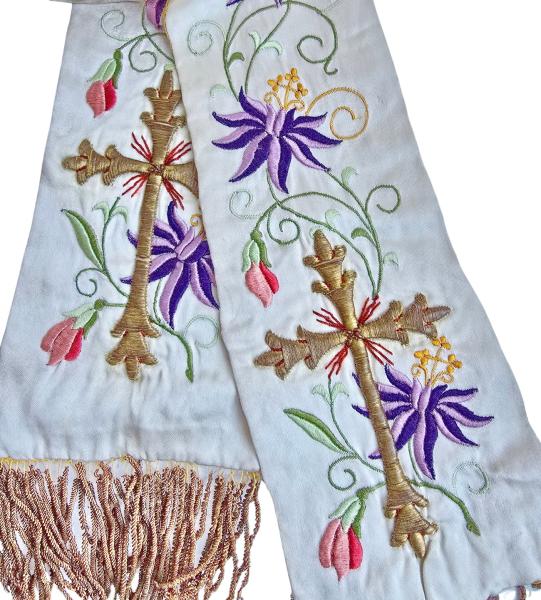 Antike Stola für Ornat, Messgewand, Vestment um 1900