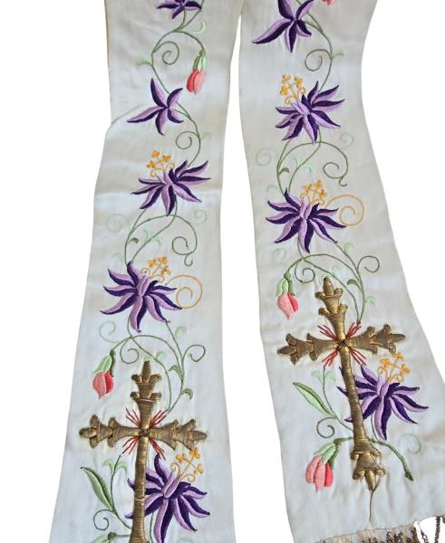 Antike Stola für Ornat, Messgewand, Vestment um 1900