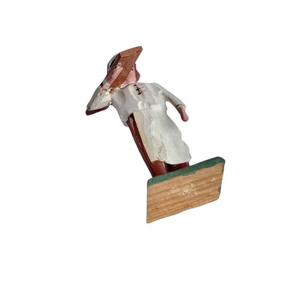 Antike Grulicher Krippenfigur / Bäcker um 1900 (7 cm)