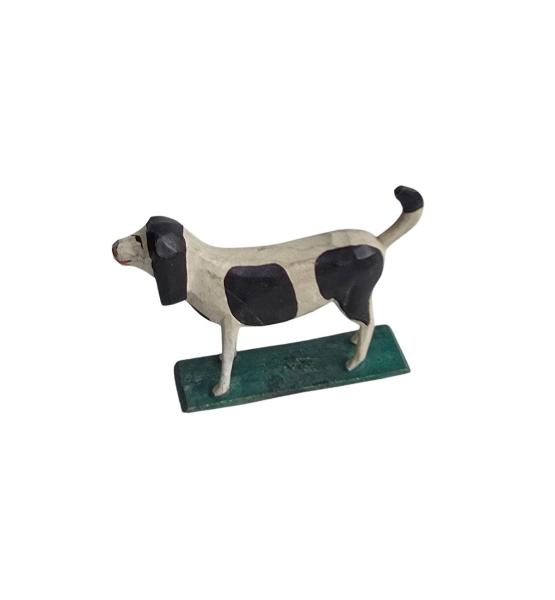 Antike Grulicher Krippenfigur, Hund um 1900