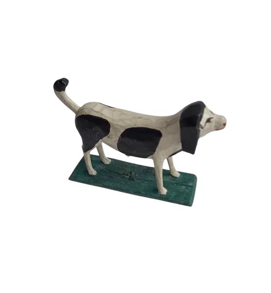 Antike Grulicher Krippenfigur, Hund um 1900