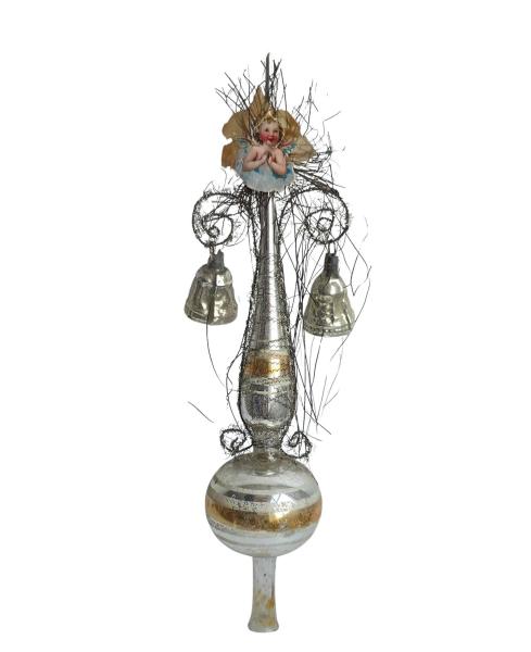 Wire wrapped christmas tree topper, around 1920