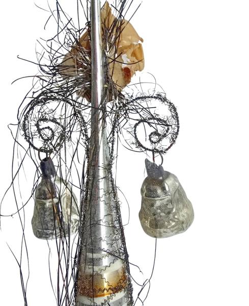 Wire wrapped christmas tree topper, around 1920