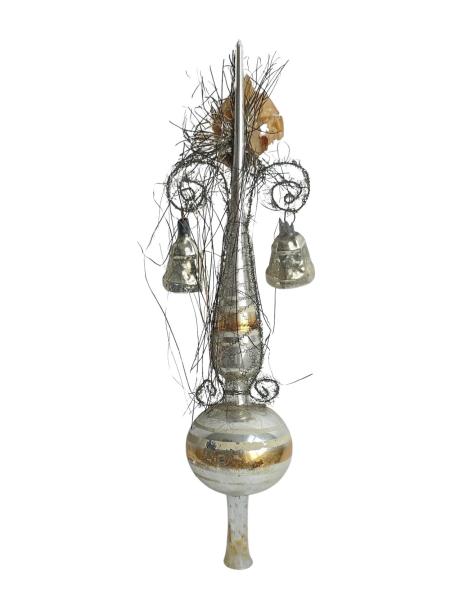 Wire wrapped christmas tree topper, around 1920