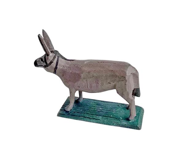 Antike Grulicher Krippenfigur, Esel um 1920