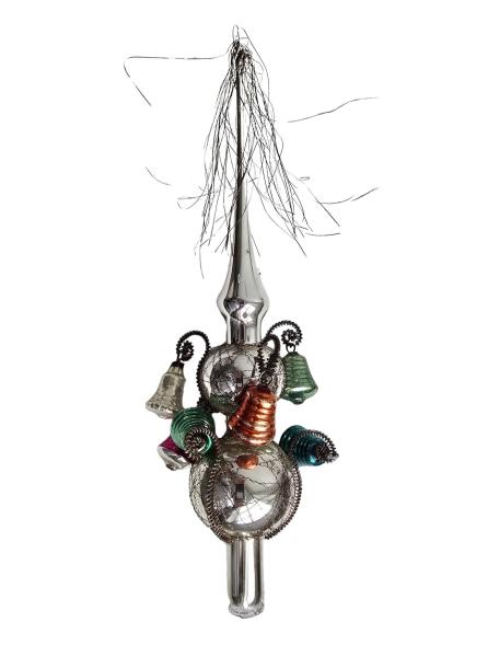 Wire wrapped christmas tree topper, around 1950