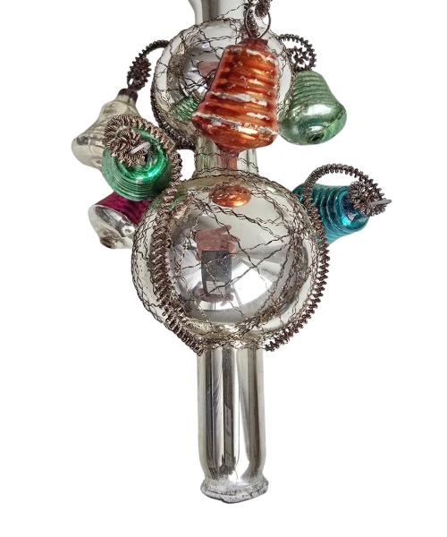 Wire wrapped christmas tree topper, around 1950