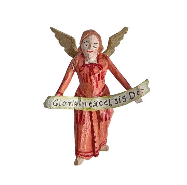 Antike Grulicher Krippenfigur / Verkündigungsengel, um 1920 (7 cm)