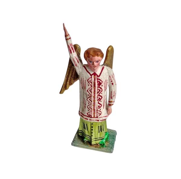 Antike Grulicher Krippenfigur / Verkündigungsengel, um 1900 (7 cm)