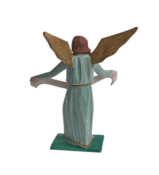 Antique grulich crib figurine, angel of annunciation, around 1900  (10 cm)