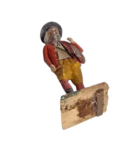 Antike Grulicher Krippenfigur / Hirte um 1900  (10 cm)