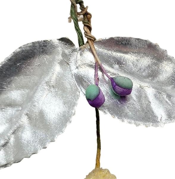 Antiker Christbaumschmcuk, Zitrone aus Watte,  um 1930