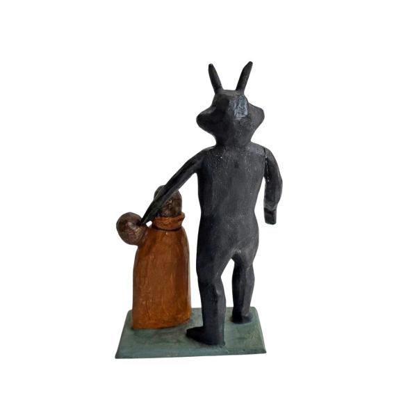 Grulich Devil / Krampus holding sack with children (10 cm)
